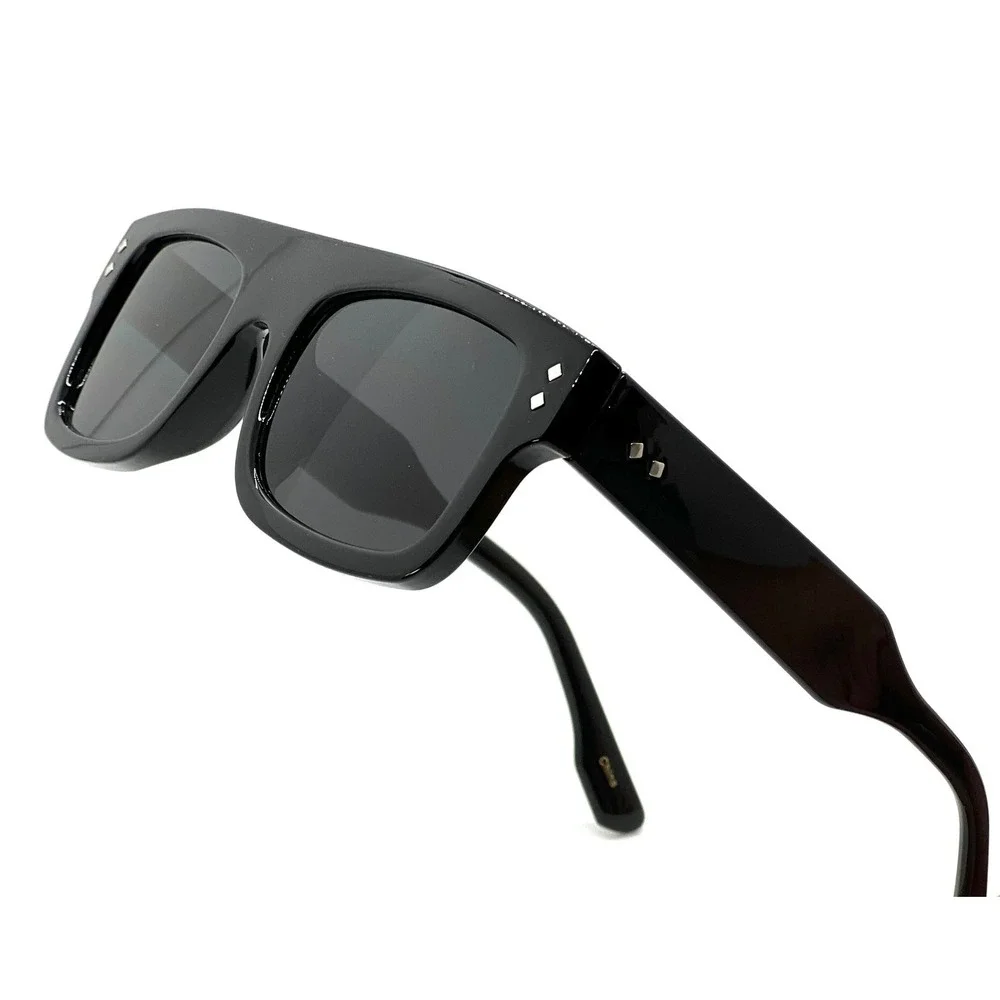 2025 Square Black Sunglasses 80's 90's Street Style Neutral Luxury‎ UV400 Lentes